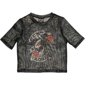 Guns N' Roses Firepower Black Mesh Ladies Crop Top