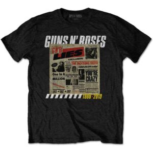 Guns N' Roses Lies Track List Black Back Print T-Shirt