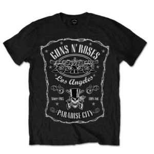 Guns N' Roses Paradise City Label Black T-Shirt
