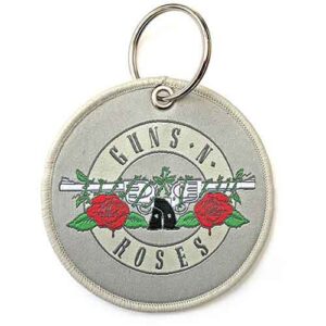 Guns N' Roses Patch Silver Circle Logo Double Sided Keychain