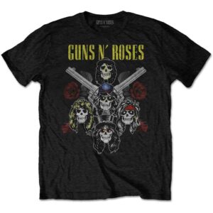 Guns N' Roses Pistols & Roses Black Back Print T-Shirt