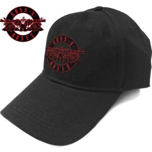 Guns N' Roses Red Circle Logo Black Baseball Cap