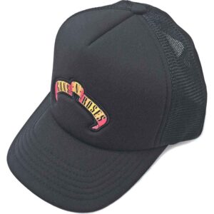 Guns N' Roses Scroll Logo Black Mesh Back Cap