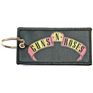 Guns N' Roses Scroll Logo Double Sided Patch Keychain