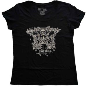 Guns N' Roses Skeleton Guns Black Ladies T-Shirt