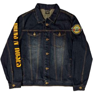 Guns N' Roses Unisex Appetite For Destruction Denim Blue Back & Sleeve Print Denim Jacket