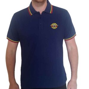 Guns N' Roses Unisex Classic Logo Navy Blue Polo Shirt
