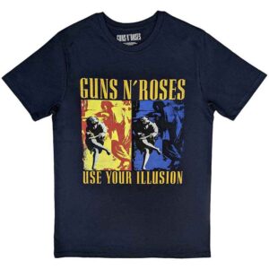 Guns N' Roses Use Your Illusion Navy Navy Blue T-Shirt