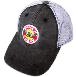 Guns N' Roses Vintage Logo Charcoal Grey & White Mesh Back Cap