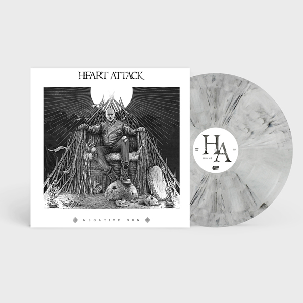Heart Attack Man – NEGATIVE SUN (WHITE/BLACK MARBLE VINYL) Vinyl LP