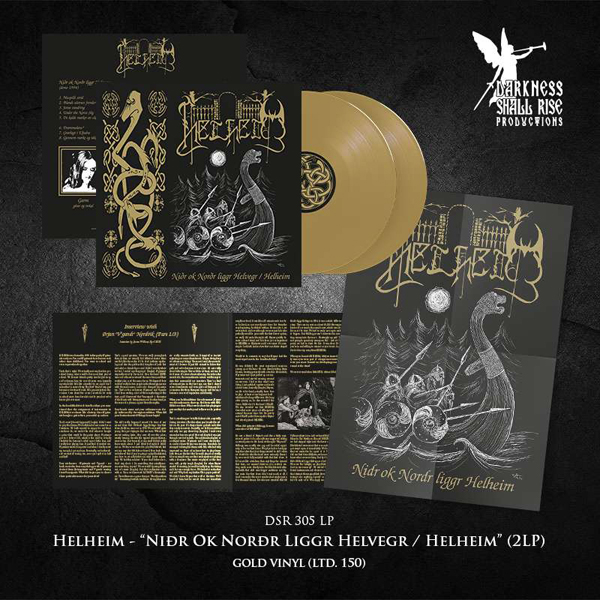 Helheim – NIÐR OK NORÐR LIGGR HELVEGR / HELHEIM (GOLD VINYL 2LP) Vinyl Double Album