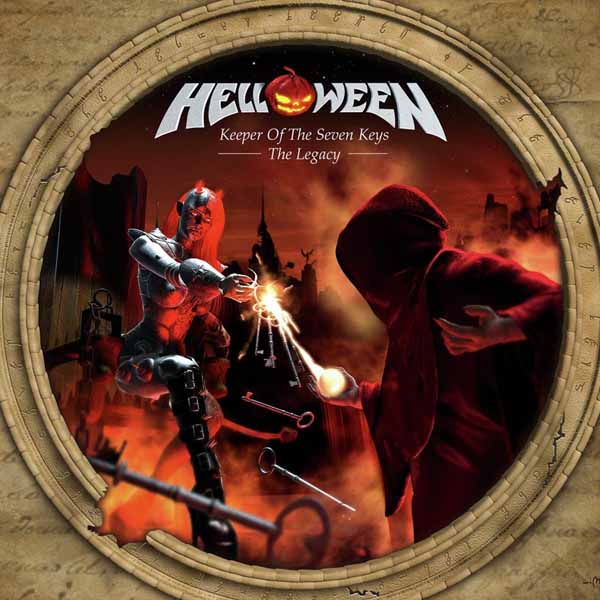 Helloween – KEEPER OF THE SEVEN KEYS: THE LEGACY(RED ORANGE/ WHITE MARBLED VINYL ) Vinyl LP