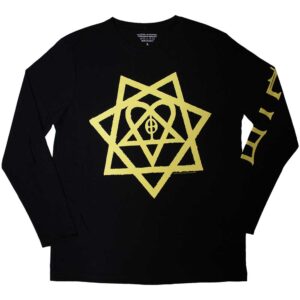 HIM Heartagram Honeycomb Black Sleeve Print Long Sleeve T-Shirt
