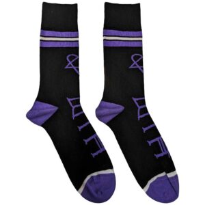 HIM Unisex Heartagram & Logo Black UK Size 7 - 11 Ankle Socks