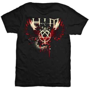 HIM Wings Splatter Black T-Shirt