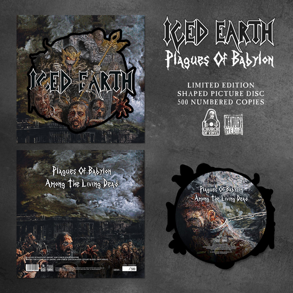 Iced Earth – PLAGUES OF BABYLON (SHAPED PICTURE DISC) Vinyl 12″ Picture Disc