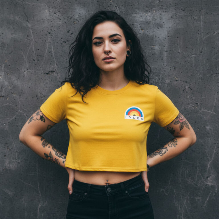 Idles Rainbow Ladies Crop Top
