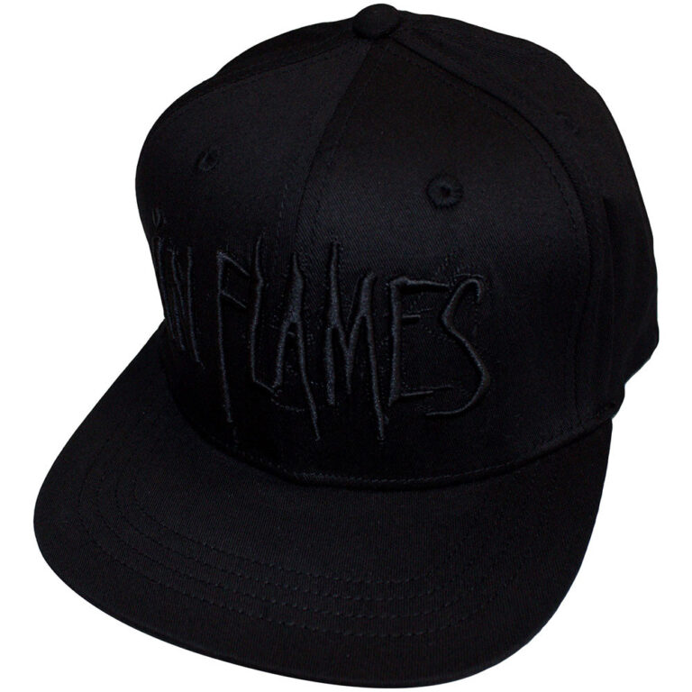 In Flames Black Logo Snapback Cap