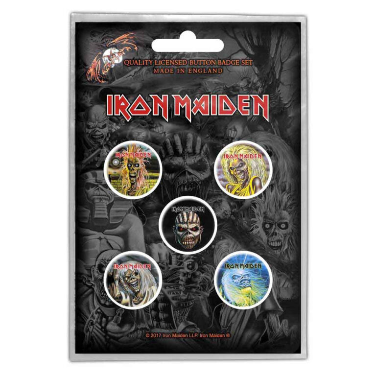 Iron Maiden The Faces of Eddie Badge Pack