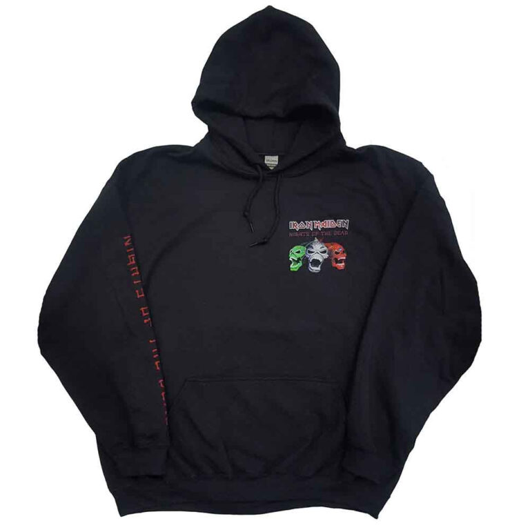 Iron Maiden Nights Of The Dead (Black) (Back & Sleeve Print) Pullover Hoodie