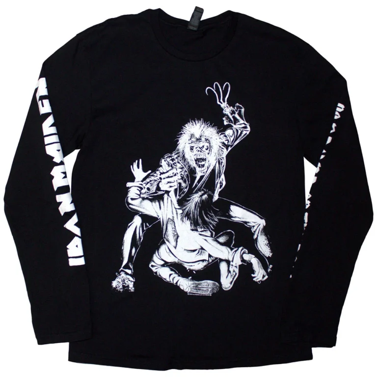 Iron Maiden No Prayer Claw Isolated (Black) (Sleeve Print) Long Sleeve T-Shirt