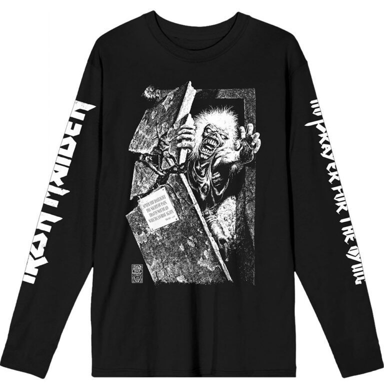 Iron Maiden No Prayer Grave Isolated (Black) (Sleeve Print) Long Sleeve T-Shirt