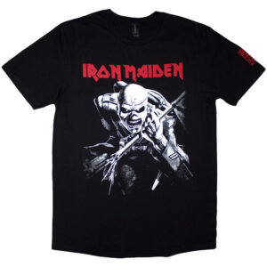 Iron Maiden 50 Trooper Charge White Black Sleeve Print T-Shirt