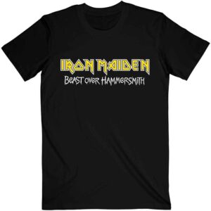 Iron Maiden Beast Over Hammersmith Eddie & Devil Black Back Print T-Shirt