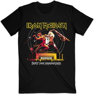 Iron Maiden Beast Over Hammersmith Eddie & Devil Tonal Black T-Shirt