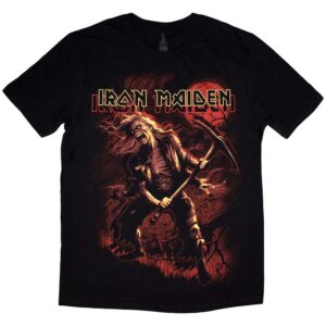 Iron Maiden Benjamin Breeg Red Graphic Black T-Shirt