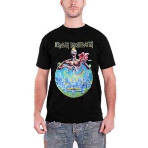 Iron Maiden England 2014 Tour Black Back Print T-Shirt