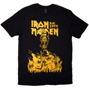 Iron Maiden Est. 1975 Holy Smoke Jumbo Yellow Black T-Shirt
