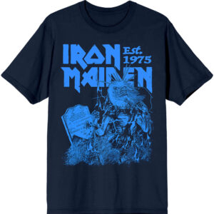 Iron Maiden Est. 1975 Life After Death Stamp Navy Blue T-Shirt