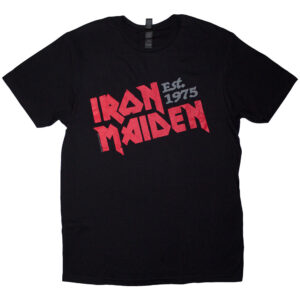 Iron Maiden Est. 1975 Slanted Logo Black T-Shirt