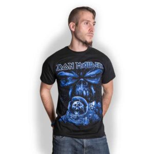 Iron Maiden Final Frontier Blue Album Spaceman Black T-Shirt