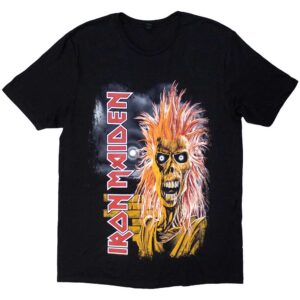 Iron Maiden First Album Track list V.3. Black Back Print T-Shirt
