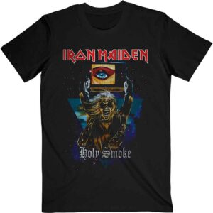 Iron Maiden Holy Smoke Space Triangle Black T-Shirt
