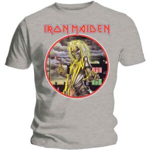 Iron Maiden Killers Circle Heather Grey T-Shirt