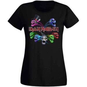 Iron Maiden Legacy of the Beast Live Album Skulls Back Print Ladies T-Shirt