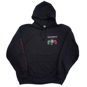 Iron Maiden Nights Of The Dead Black Back & Sleeve Print Pullover Hoodie