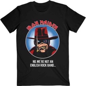 Iron Maiden Not An English Rock Band Black Back Print T-Shirt