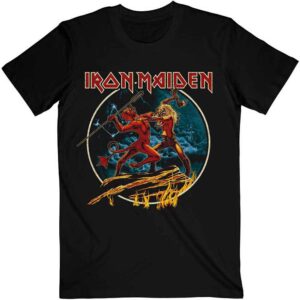 Iron Maiden Number Of The Beast Run To The Hills Circular Black T-Shirt