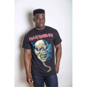 Iron Maiden Piece of Mind Skull Black T-Shirt