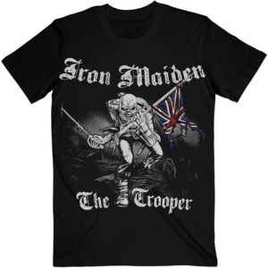 Iron Maiden Sketched Trooper Black Back Print T-Shirt