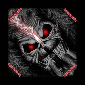 Iron Maiden Unisex Eddie Candle Finger Black Bandana