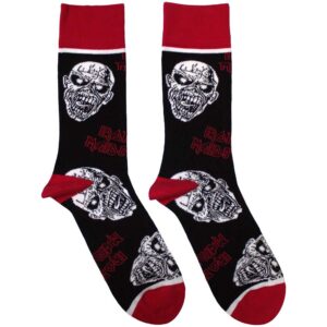 Iron Maiden Unisex Eddie Skulls Black UK Size 7 - 11 Ankle Socks