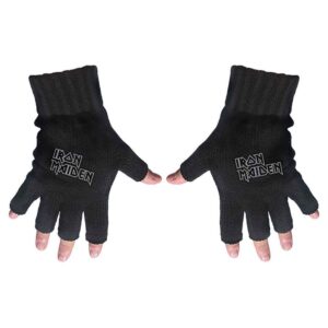Iron Maiden Unisex Logo Black Fingerless Gloves