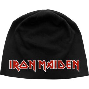 Iron Maiden Unisex Logo LD Print Black Beanie Hat
