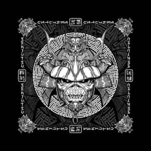 Iron Maiden Unisex Senjutsu Samurai Eddie Black Bandana