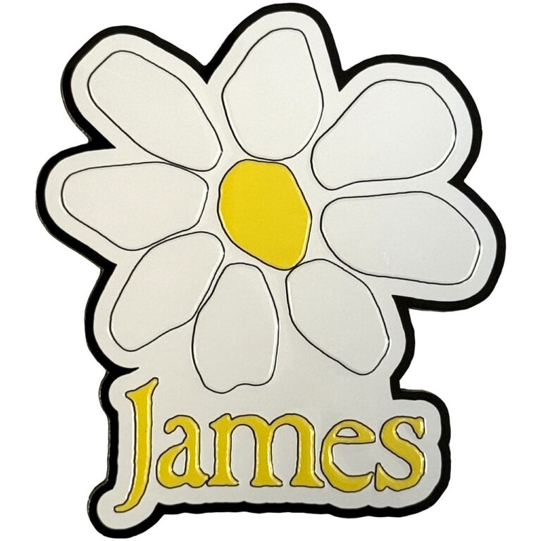 James Yellow Logo White Daisy Fridge Magnet